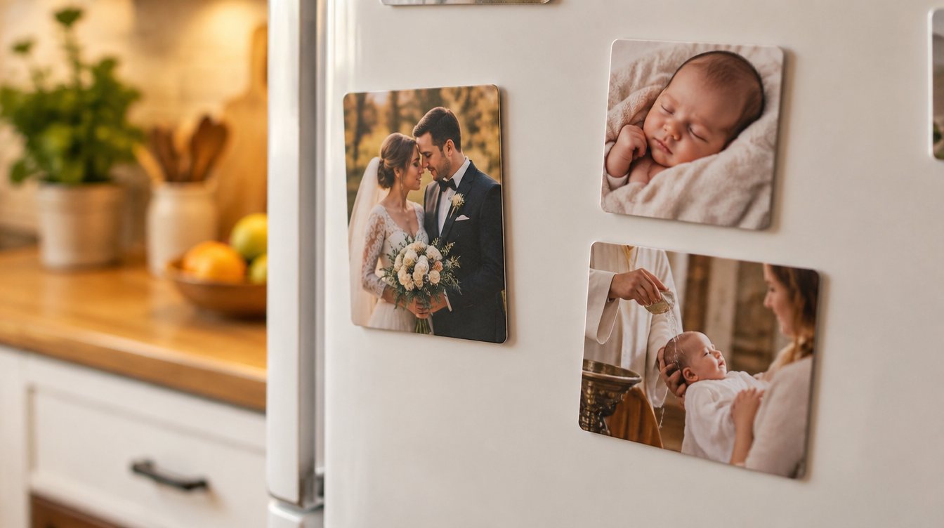 Magnet faire-part mariage et naissance - alternative originale et durable au carton d'invitation classique